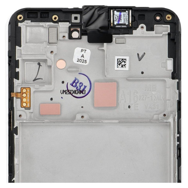 Дисплей Samsung A165 Galaxy A16, з тачскріном, в рамці, Black, Service