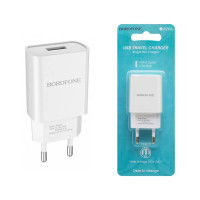 Мережевий зарядний пристрій Borofone BA20A 2.1A, 1USB, White