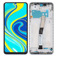 Дисплей Xiaomi Redmi Note 9s, Note 9 Pro, з тачскріном, в рамці, Silver