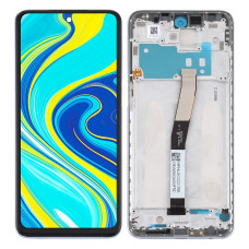 Дисплей Xiaomi Redmi Note 9s, Note 9 Pro, з тачскріном, в рамці, Silver