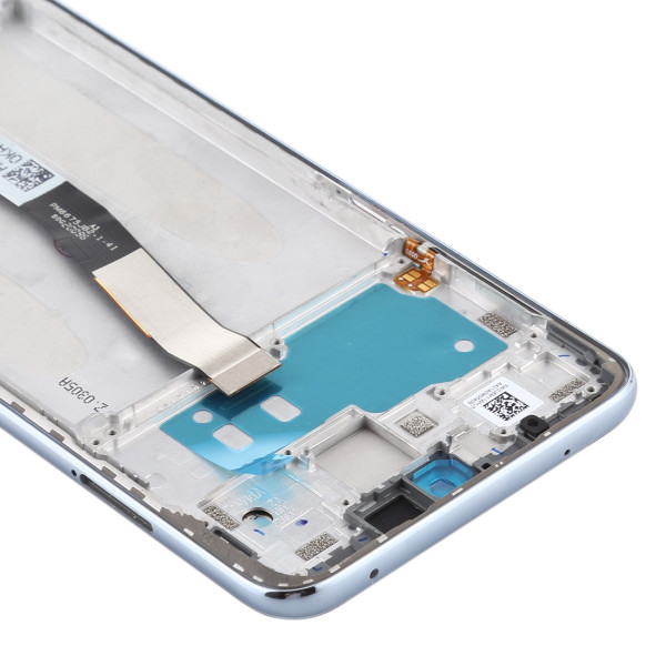Дисплей Xiaomi Redmi Note 9s, Note 9 Pro, з тачскріном, в рамці, Silver