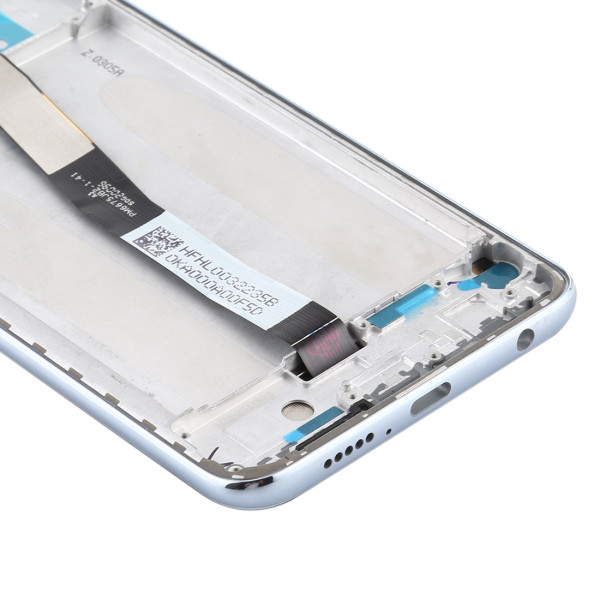 Дисплей Xiaomi Redmi Note 9s, Note 9 Pro, з тачскріном, в рамці, Silver
