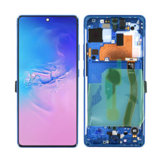 Дисплей Samsung G770 Galaxy S10 Lite, з тачскріном, в рамці, Service Pack Original, Blue