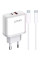Мережевий зарядний пристрій LDNIO A2526C USB / Type-C QC PD 45W, White + Кабель Type-C to Type-C