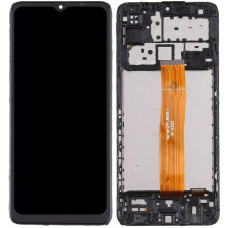 Дисплей Samsung M127 Galaxy M12, з тачскріном, в рамці, Black