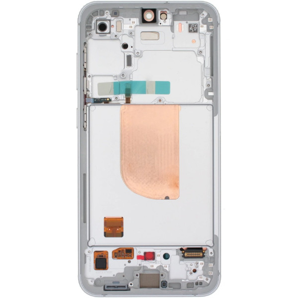 Дисплей Samsung S711 Galaxy S23 FE, з тачскріном, в рамці, Cream, Original