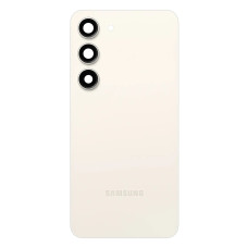 Задня кришка Samsung S911 Galaxy S23, Cream, зі склом камери