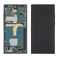 Дисплей Samsung S908 Galaxy S22 Ultra 5G, з тачскріном, в рамці, Black, OLED