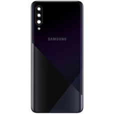 Задня кришка Samsung A307 Galaxy A30s, Black, зі склом камери