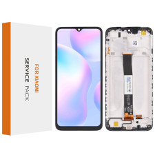 Дисплей Xiaomi Redmi 9A, Redmi 9C, Redmi 10A, з тачскріном, в рамці, Black, Service Pack