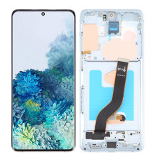 Дисплей Samsung G985 Galaxy S20 Plus, з тачскріном, в рамці, Blue, OLED