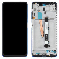 Дисплей Xiaomi Poco X3, Poco X3 Pro, Mi 10T Lite, з тачскріном, в рамці, Blue