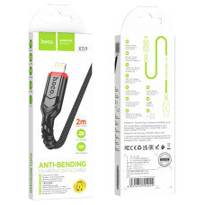 Кабель Hoco X59 USB to Lightning (2m) Black