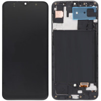 Дисплей Samsung A307 Galaxy A30s, з тачскріном, в рамці, IPS