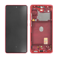 Дисплей Samsung G780 Galaxy S20 FE, з тачскріном, в рамці, Service Pack Original, Red