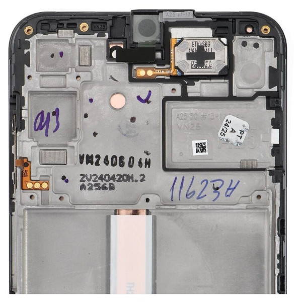 Дисплей Samsung A256 Galaxy A25 5G, з тачскріном, в рамці, Black, Service