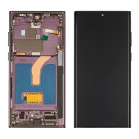 Дисплей Samsung S908 Galaxy S22 Ultra 5G, з тачскріном, в рамці, Burgundy, OLED