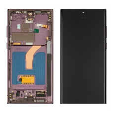 Дисплей Samsung S908 Galaxy S22 Ultra 5G, з тачскріном, в рамці, Burgundy, OLED