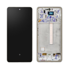 Дисплей Samsung A536 Galaxy A53 5G, з тачскріном, в рамці, OLED, White