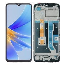 Дисплей Oppo A17, A57, A57s, з тачскріном, в рамці, Black