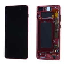 Дисплей Samsung G975 Galaxy S10 Plus, з тачскріном, в рамці, Service Pack Original, Red
