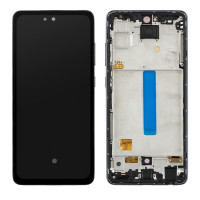 Дисплей Samsung A525 Galaxy A52, з тачскріном, в рамці, Black, OLED