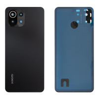 Задня кришка Xiaomi Mi 11 Lite, Boba Black, зі склом камери