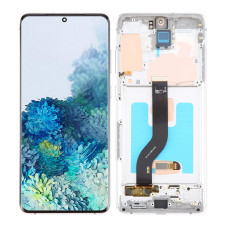 Дисплей Samsung G985 Galaxy S20 Plus, з тачскріном, в рамці, Silver, OLED
