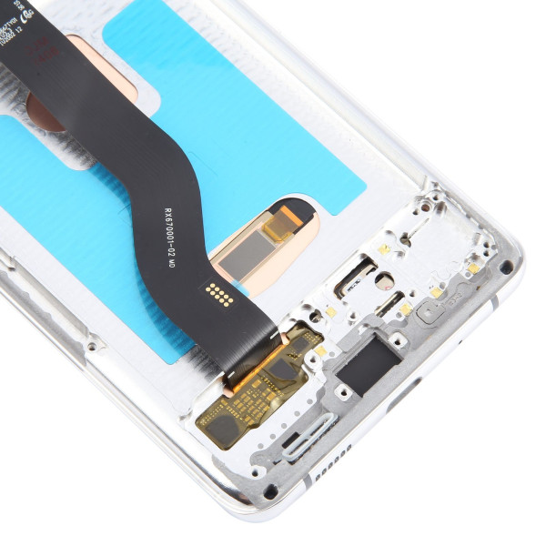 Дисплей Samsung G985 Galaxy S20 Plus, з тачскріном, в рамці, Silver, OLED