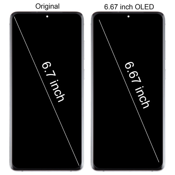 Дисплей Samsung G985 Galaxy S20 Plus, з тачскріном, в рамці, Silver, OLED