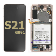 Дисплей Samsung G990 Galaxy S21 FE, з тачскріном, в рамці, Service Pack Original, Violet