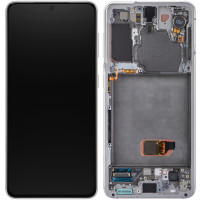 Дисплей Samsung G991 Galaxy S21 5G, з тачскріном, в рамці, Service Pack Original, White