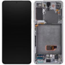 Дисплей Samsung G991 Galaxy S21 5G, з тачскріном, в рамці, Service Pack Original, White