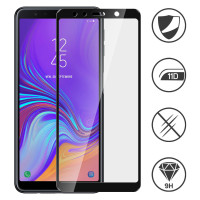 Захисне скло Samsung A750 Galaxy A7 2018 (2.5D) Full Glue, Black