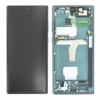 Дисплей Samsung S908 Galaxy S22 Ultra 5G, з тачскріном, в рамці, Green, Original