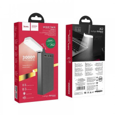 Зовнішній акумулятор (Power Bank) Hoco J62, з лампою, 40000 mAh, Black