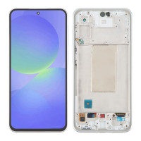 Дисплей Samsung A366 Galaxy A36 5G, з тачскріном, в рамці, White, Service
