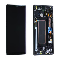 Дисплей Samsung N950 Galaxy Note 8, з тачскріном, в рамці, Service Pack Original, Black