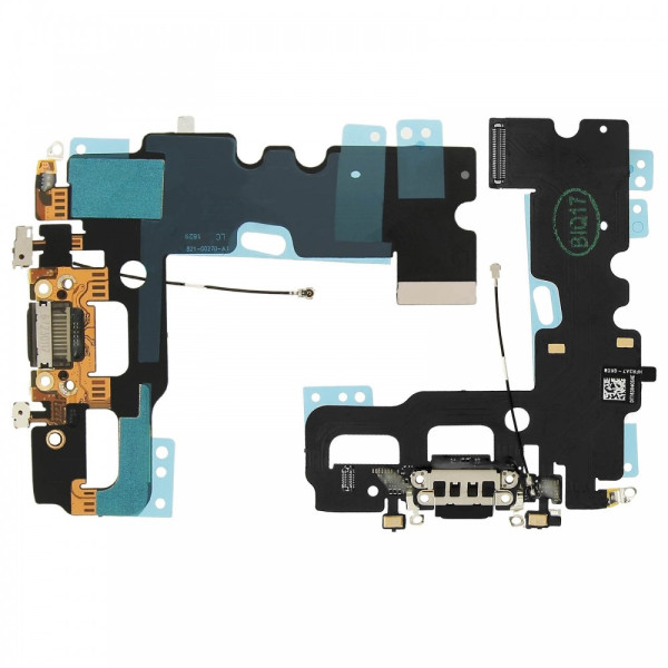 Шлейф iPhone 7, конектор зарядки, Black, OEM