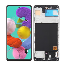 Дисплей Samsung A515 Galaxy A51, з тачскріном, в рамці, OLED
