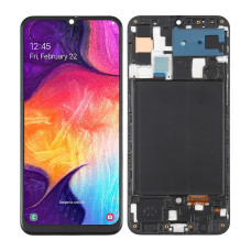 Дисплей Samsung A505 Galaxy A50, з тачскріном, в рамці, OLED
