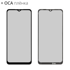 Скло дисплея з OCA плівкою Samsung A125, A022, A326