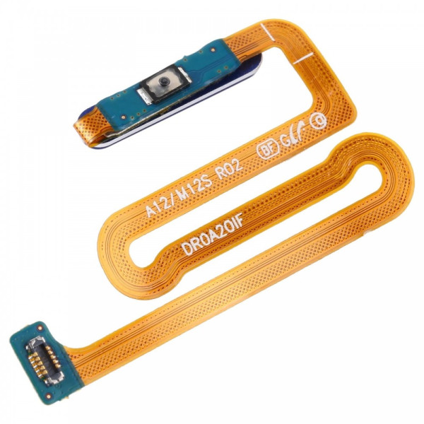 Шлейф Samsung A125, A127 Galaxy A12, сканер відбитка пальця, Original, Blue