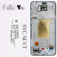 Дисплей Samsung A356 Galaxy A35, з тачскріном, в рамці, Ice Blue, Service