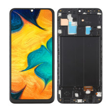 Дисплей Samsung A305 Galaxy A30, з тачскріном, в рамці, OLED