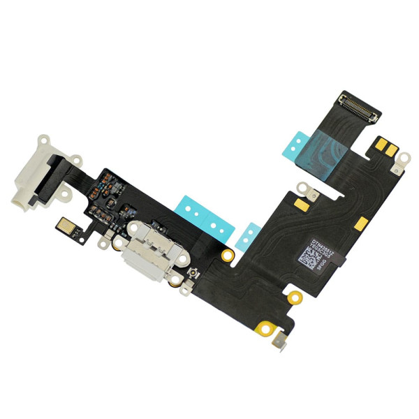 Шлейф iPhone 6 Plus конектор зарядки, мікрофон (White)