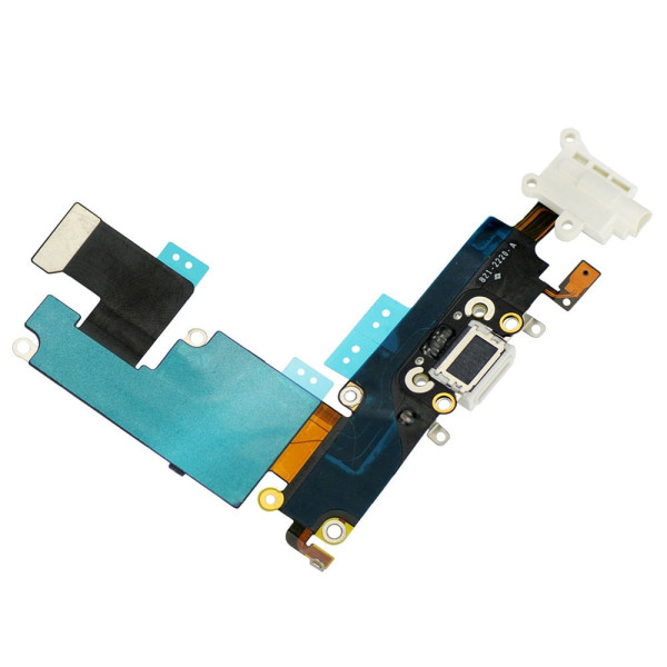 Шлейф iPhone 6 Plus конектор зарядки, мікрофон (White)