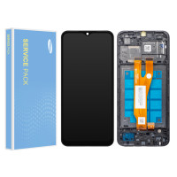 Дисплей Samsung A032 Galaxy A03 Core (2 шлейфа), з тачскріном, в рамці, Service Pack Original
