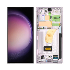 Дисплей Samsung S918 Galaxy S23 Ultra, з тачскріном, в рамці, Lavender, Service