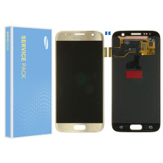 Дисплей Samsung G930 Galaxy S7 (GH97-18523C) в рамці, Service Pack Original, Gold